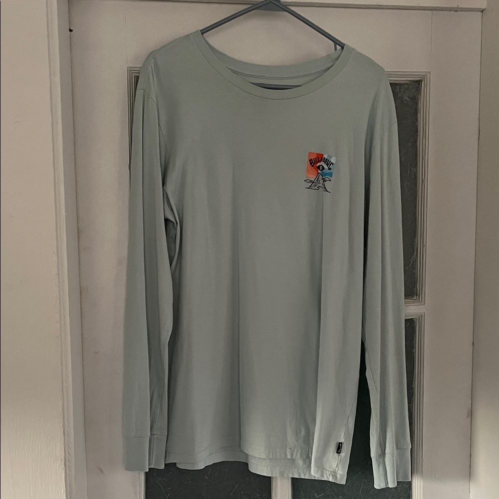 Billabong Light Blue Long Sleeve Tee with Billabong Graphic